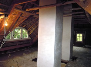 Rieten dak - Boerderij Putten binnenzijde