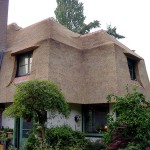 Rieten dak - villa Soest zijkant